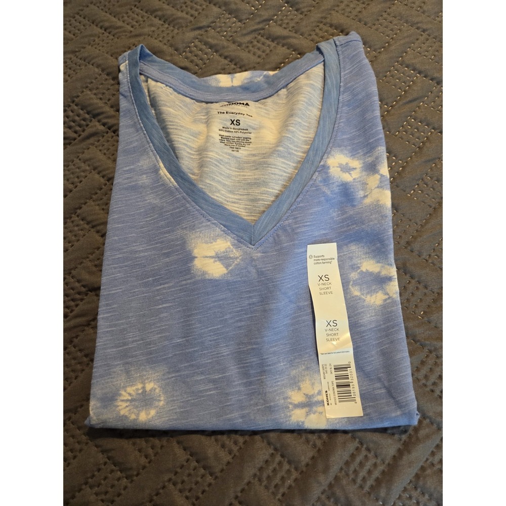 Sonoma The Everyday Tee Women XS Blue Adult Short Sleeve Crew Neck New